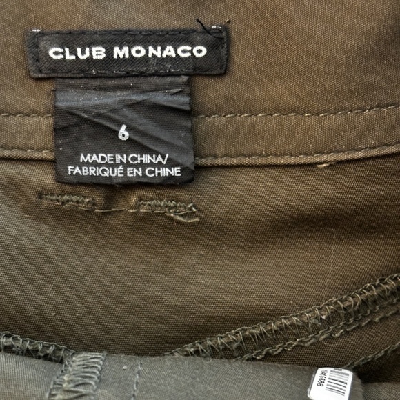 Club Monaco Mini Skirt - Olive/Army Green Size 6 - Picture 5 of 6